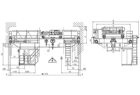 QC型32、5~50、10t電磁橋式起重機