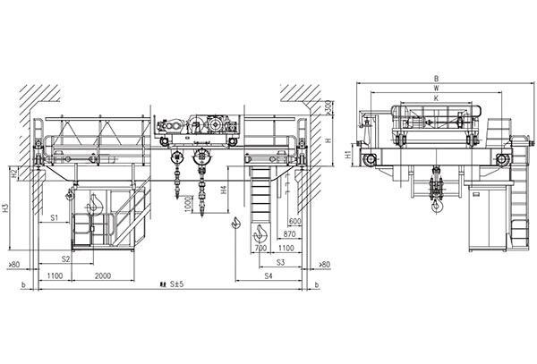 &nbsp;QY型16、3.2t絕緣（yuán）吊鉤橋式起重機