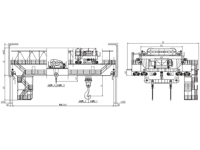 YZ型280、75~320、80t鑄造起重機