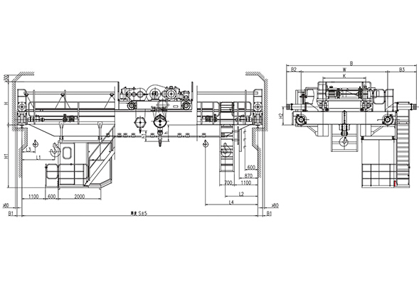 QDY型16、3.2~20、5t冶金起重機