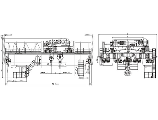 QD型200、50t~250、50t吊鉤橋式起重（chóng）機