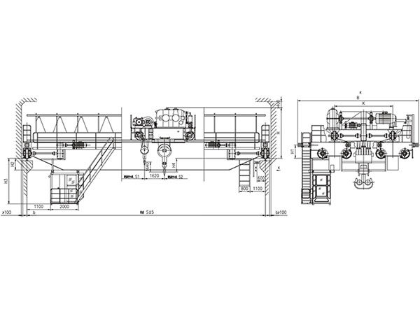 &nbsp;QD型125、32t吊鉤橋式（shì）起重機