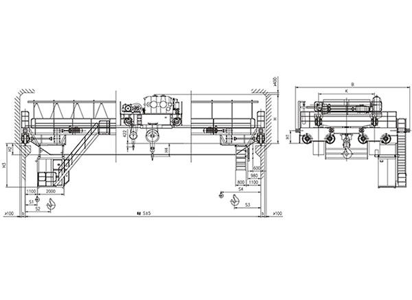 QD型100、20t吊鉤橋（qiáo）式起重機