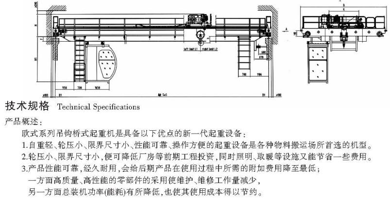 &nbsp;5—320、75噸歐式吊鉤橋式起重機
