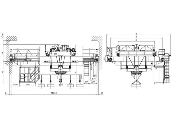 &nbsp;40t下旋掛梁橋式起重機（jī）